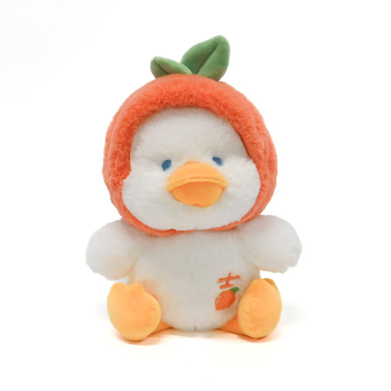 Tangerine Duck with Bonnet Plush