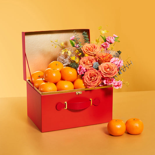 Luminous Harmony – Oranges and Flowers Hamper