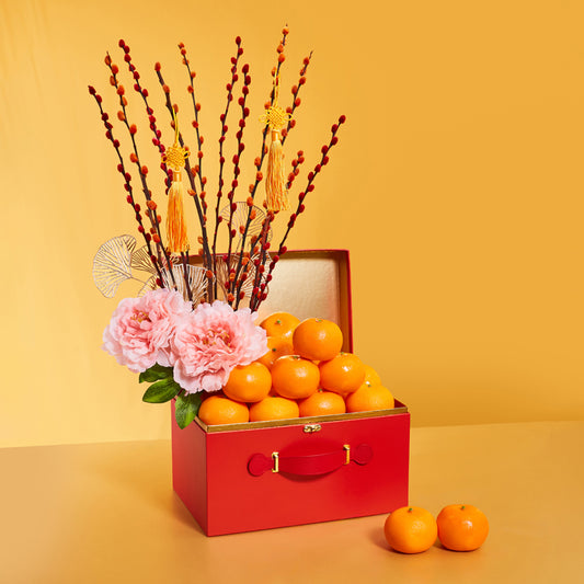 Abundance & Prosperity – Oranges and Flowers Hamper