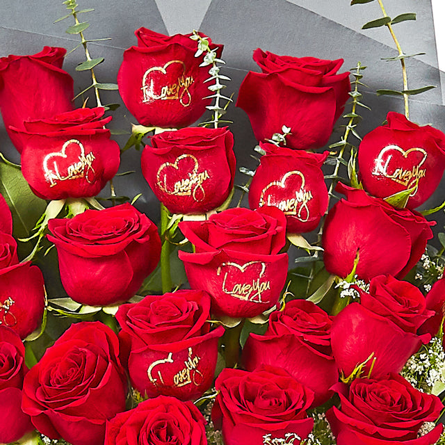Cupid's Arrow - 24 Roses Bouquet - Flower Memo