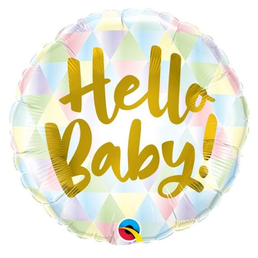 18" Hello Baby! Round Helium Balloon