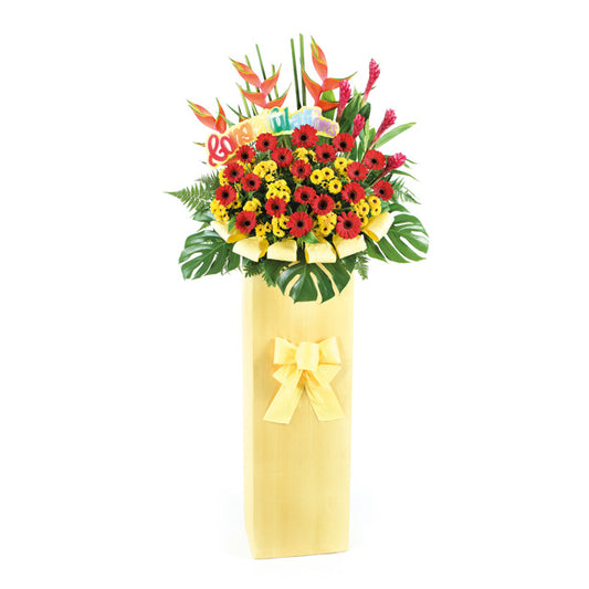 Congratulatory Flower Stand - Flaming Fortune