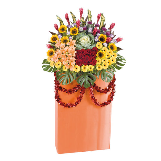 Congratulatory Flower Stand - Prosperous Start