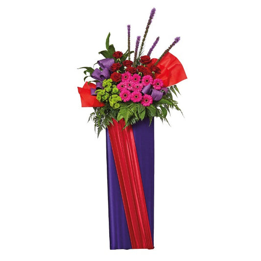 Congratulatory Flower Stand - Success And Luck