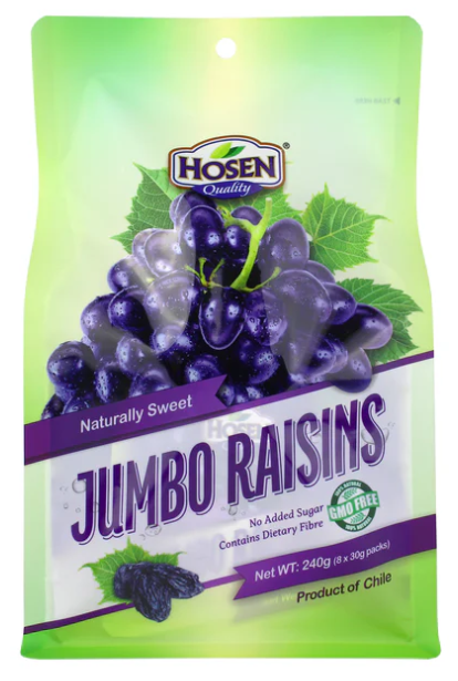 Hosen Jumbo Raisins 8x30g (Multi-Pack)