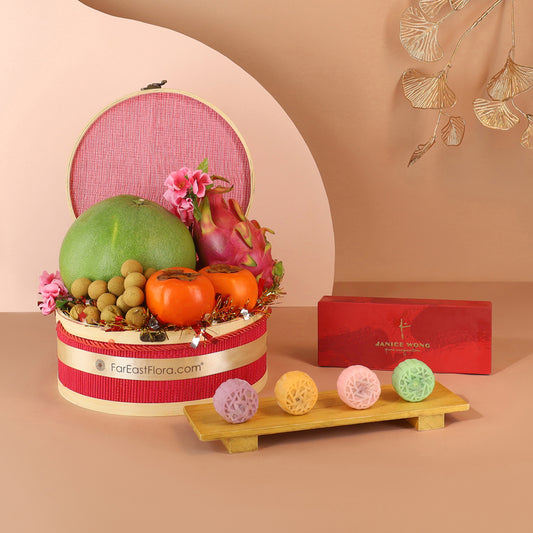 Janice Wong Snowskin Mooncakes & Fruits Hamper