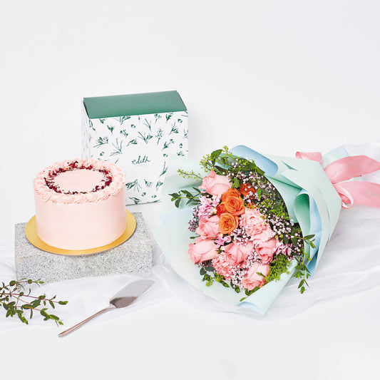 Flowers with Edith Patisserie Lychee Rose Cake