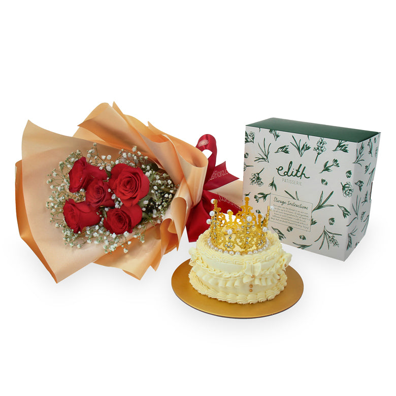 Flowers with Edith Patisserie Madagascan Vanilla Crown Cake