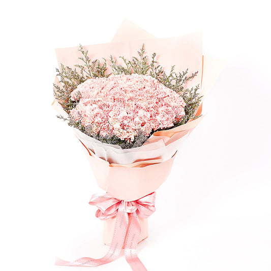 Forget Me Not - 99 Pink Carnations Flower Bouquet