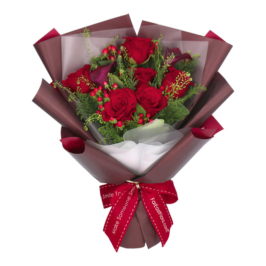 Ruby Birthstone (July) - Flower Bouquet