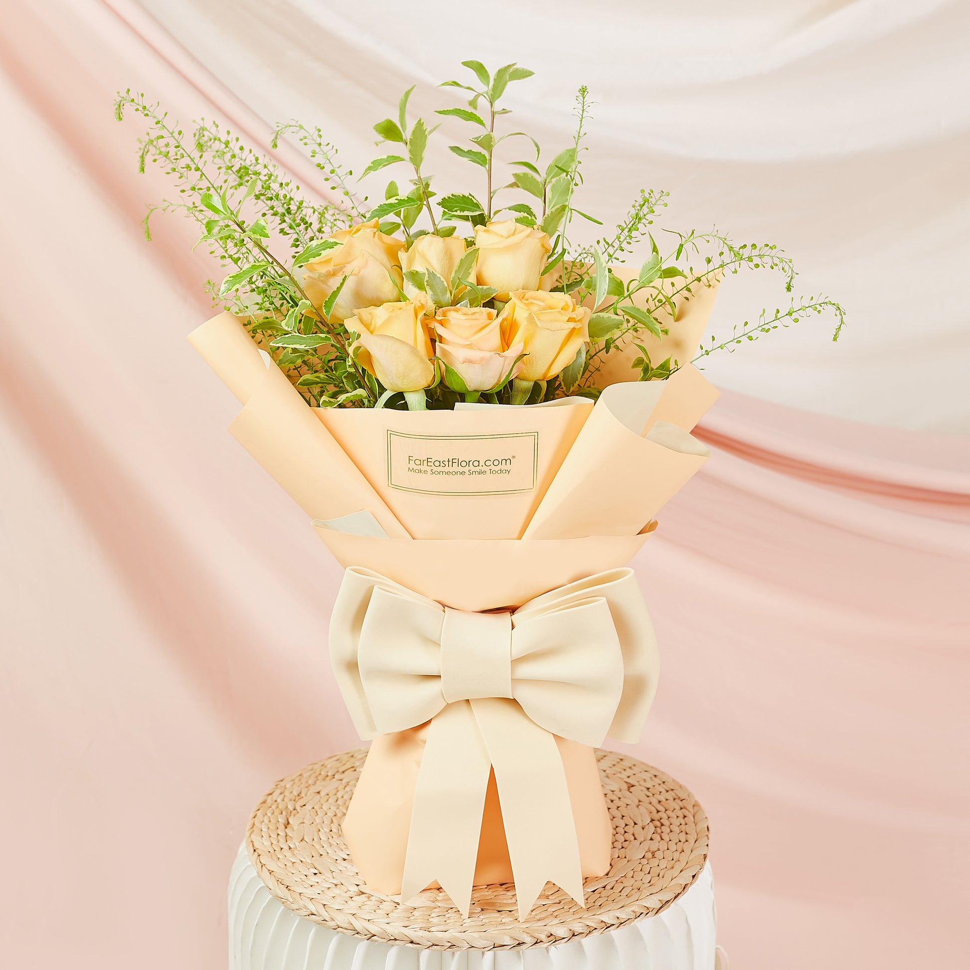 Gift From My Heart - Yellow Ribbon Flower Bouquet