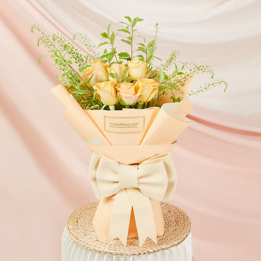 Gift From My Heart - Yellow Ribbon Flower Bouquet