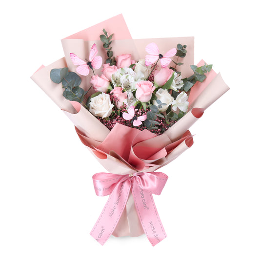 You Give Me Butterflies (Pink) - Flower Bouquet