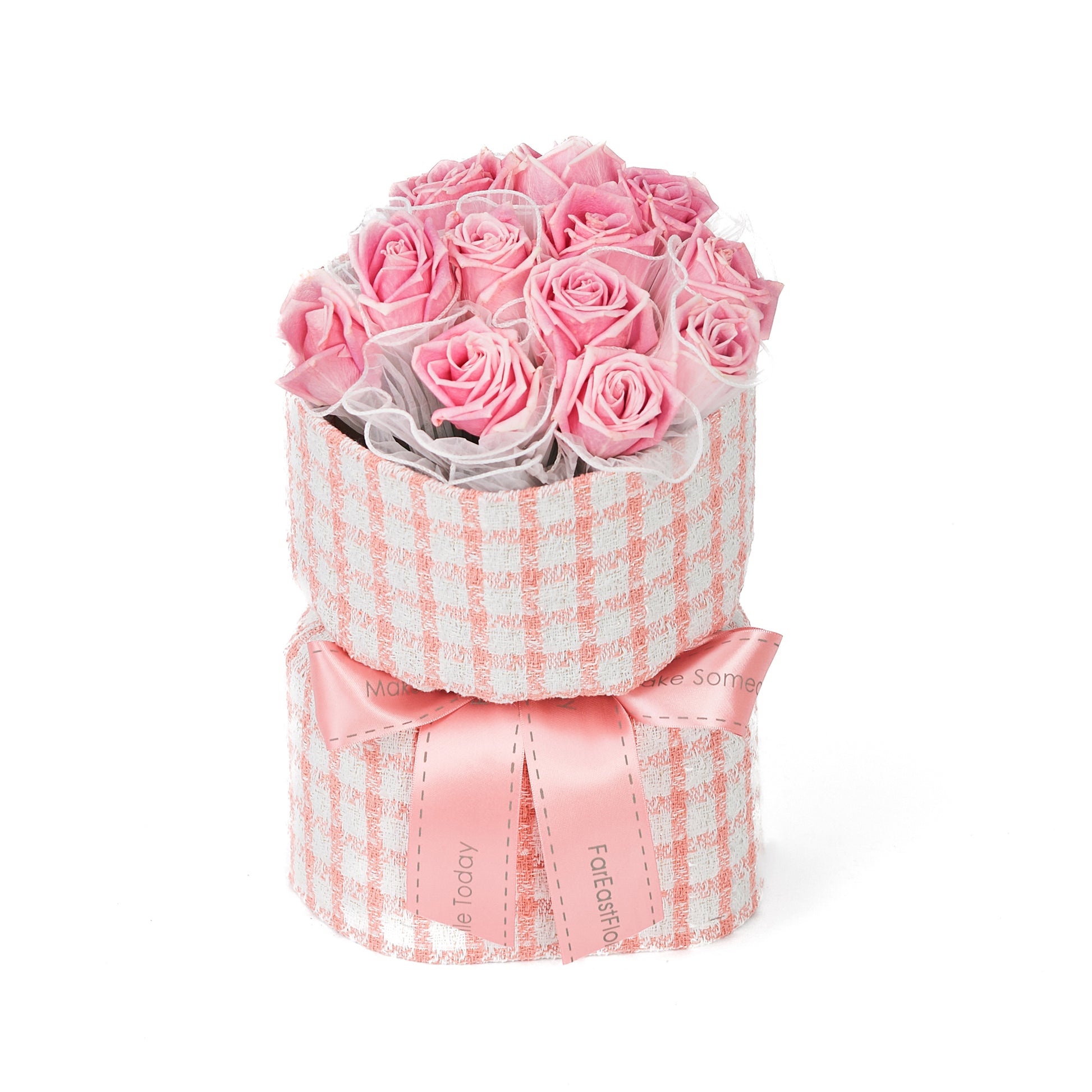 Classy Tweed (Light Pink) - Flower Bouquet