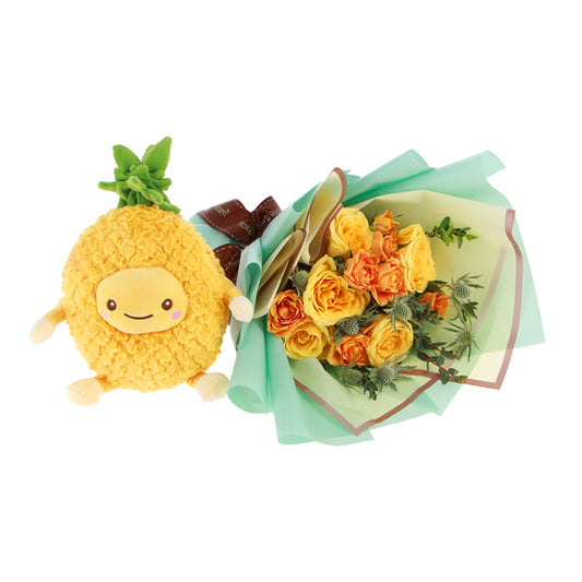 Pina To My Colada - Flower Bouquet & Plush