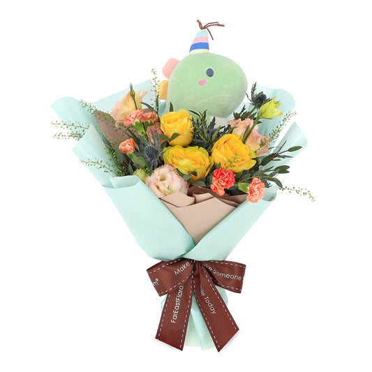 Adora-saurable - Flower Bouquet & Plush