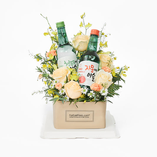 Love You Soju Much - Soju x Flowers Gift Set