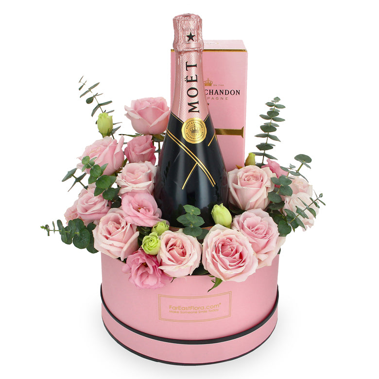 Moet & Chandon Rose Imperial x Flowers Gift Set