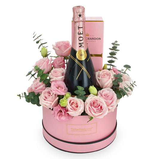 Moet & Chandon Rose Imperial x Flowers Gift Set