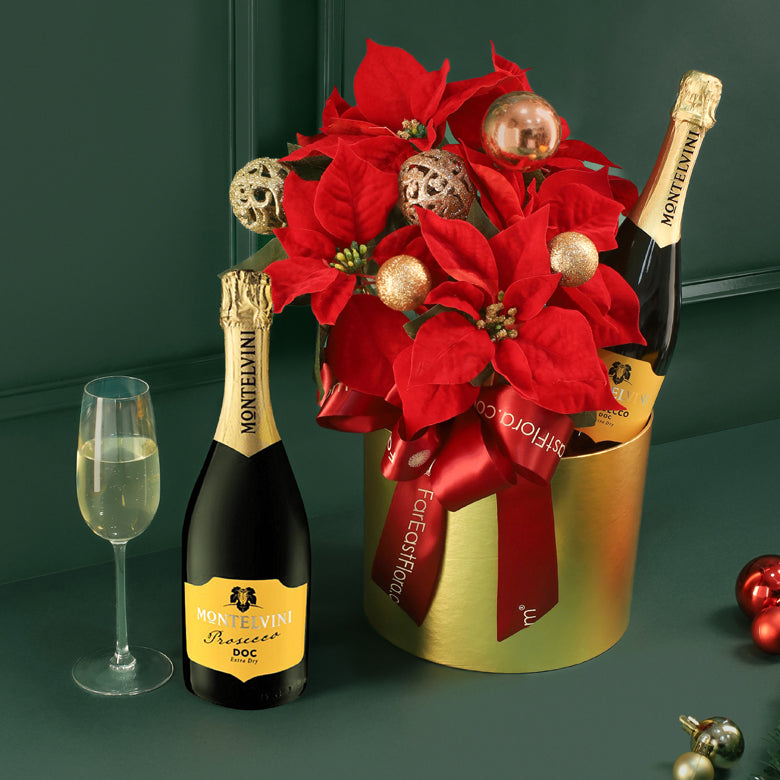 Bubbly Toasts – Fresh Poinsettia with Prosecco