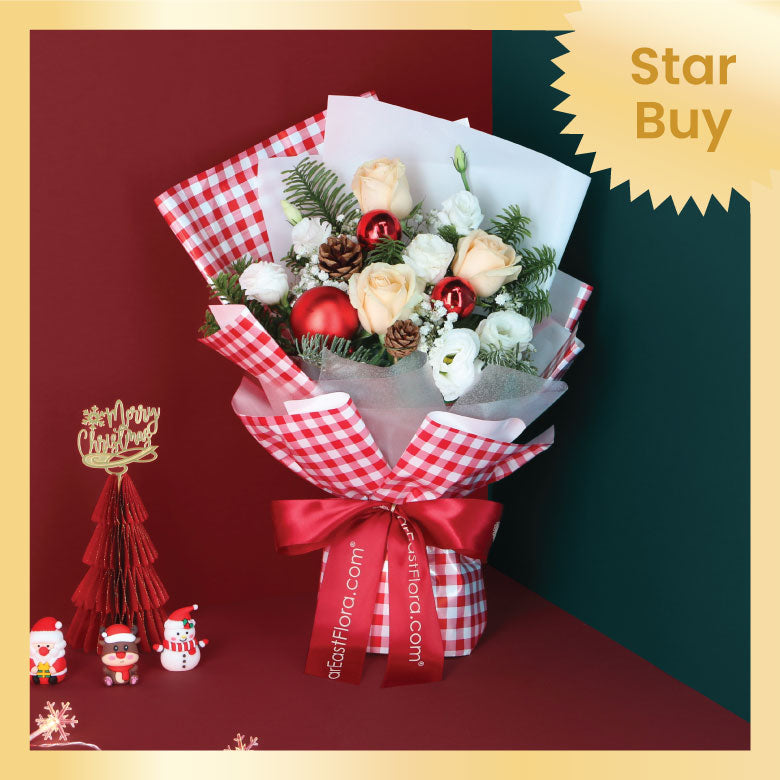 Holiday Gingham – Flower Bouquet