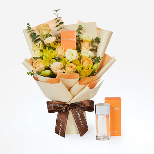 Clinique Happy Perfume Spray x Flowers Gift Set