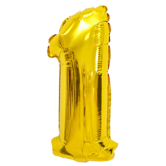 40" Number 1 Gold Helium Balloon